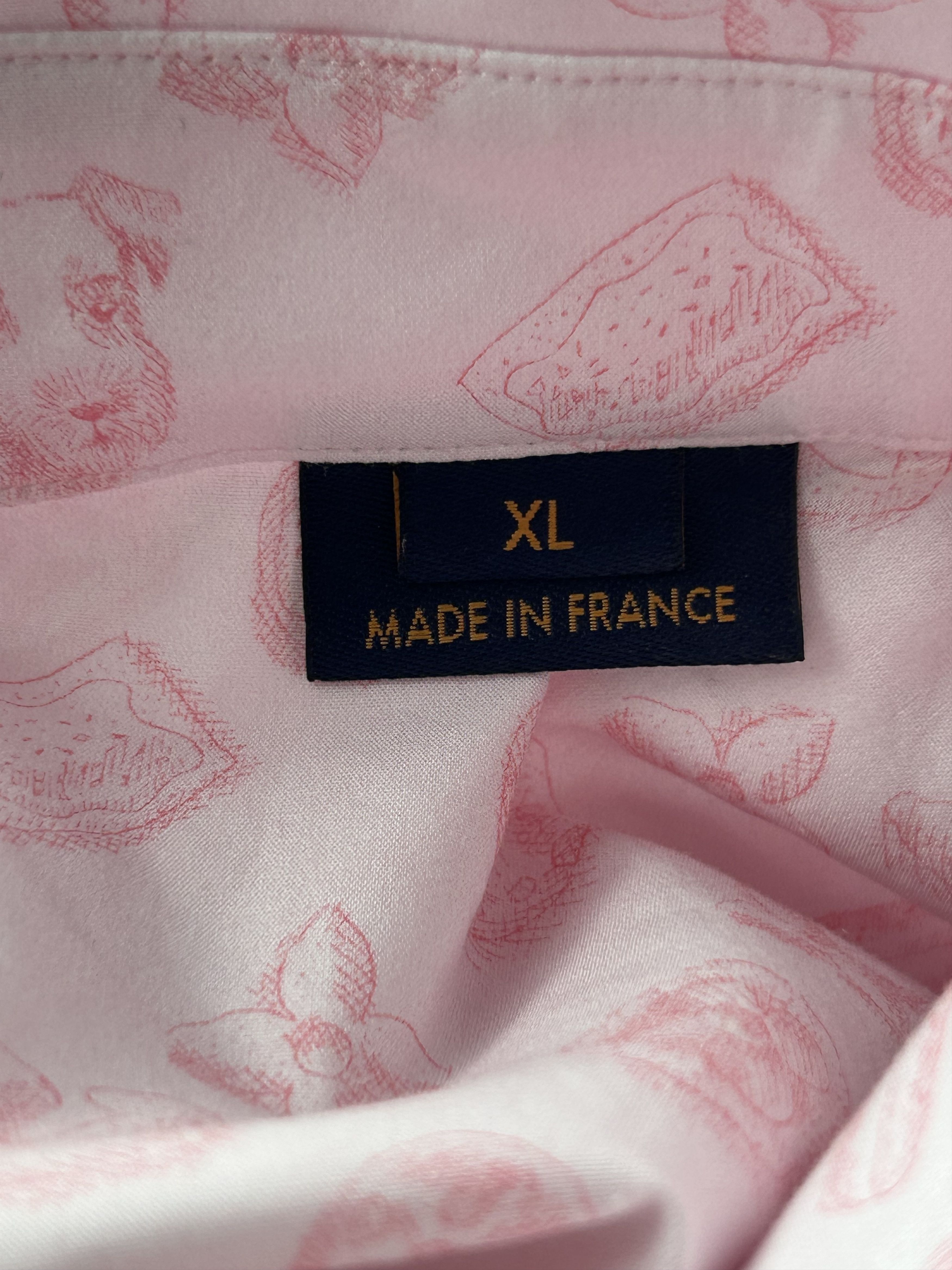 Louis Vuitton Louis Vuitton Tyler The Creator Pink Monogram Shirt Size US XXL / EU 58 / 5 - 4 Thumbnail