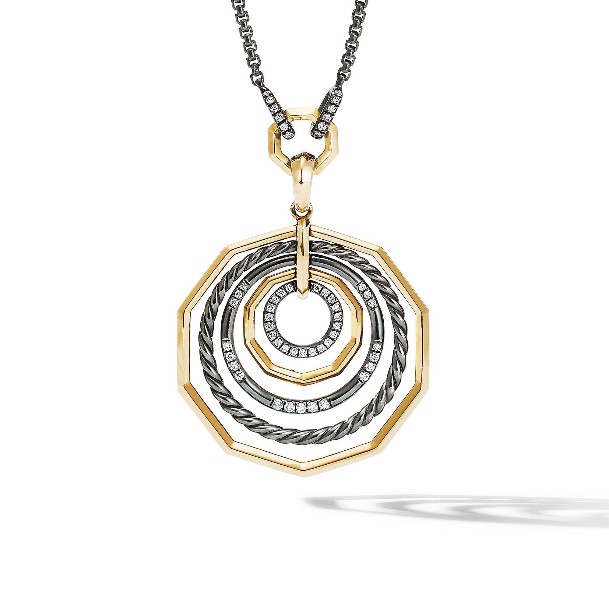 David Yurman o1w1db10325 Stax Pendant Necklace in Blackened Silver Size ONE SIZE - 1 Preview
