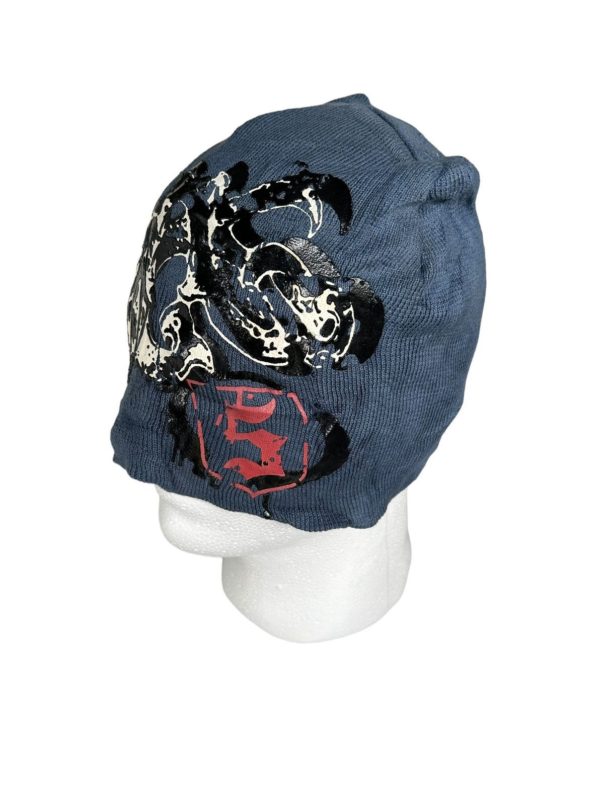 14th Addiction × Japanese Brand × Le Grande Bleu (L.G.B.) Punk Bondage Style Beanie Hats☠️ Size ONE SIZE - 2 Thumbnail