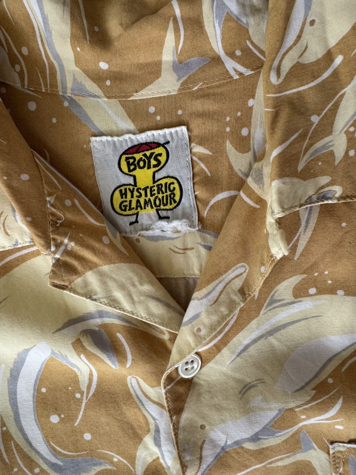 Hysteric Glamour ARCHIVE HYSTERIC GLAMOUR LOOP COLLAR DOLPHIN HAWAIIAN SHIRT Size US M / EU 48-50 / 2 - 2 Thumbnail