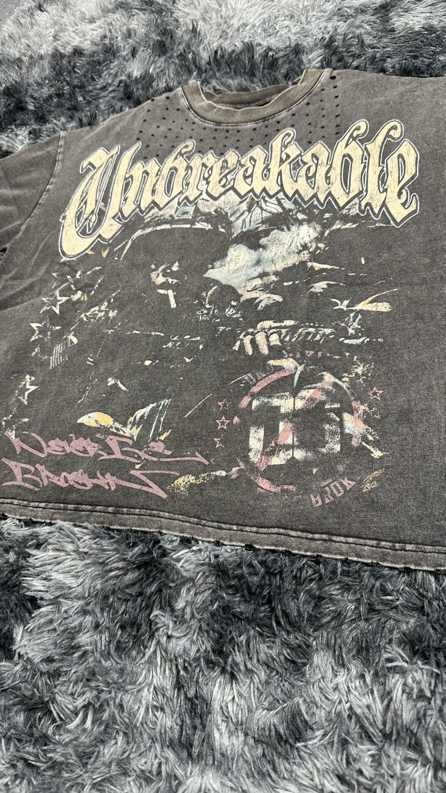 Designer × Vintage Unbreakable Warrior Boy Tee - LARGE Size US L / EU 52-54 / 3 - 2 Thumbnail