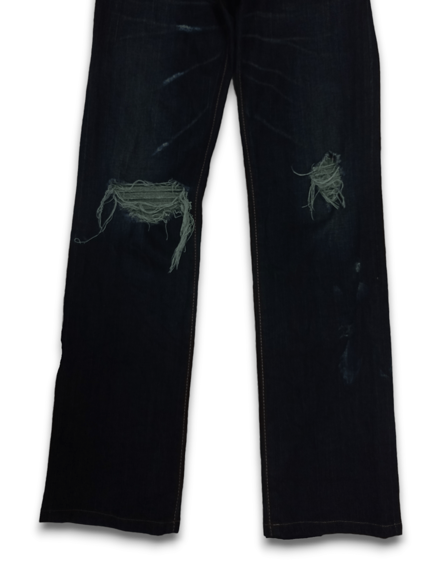 Edwin × Japanese Brand Vintage Japanese Edwin 502 Washed Blue Distressed Jeans Size US 29 - 7 Thumbnail