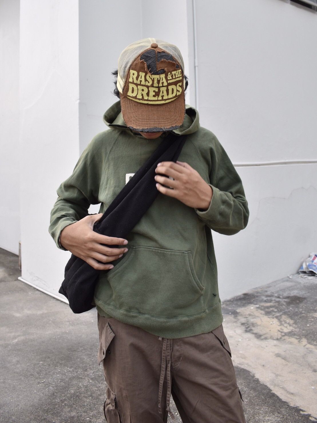 Beauty Beast × Japanese Brand Faded Green Double Name Distressed Hoodie Size US M / EU 48-50 / 2 - 10 Thumbnail