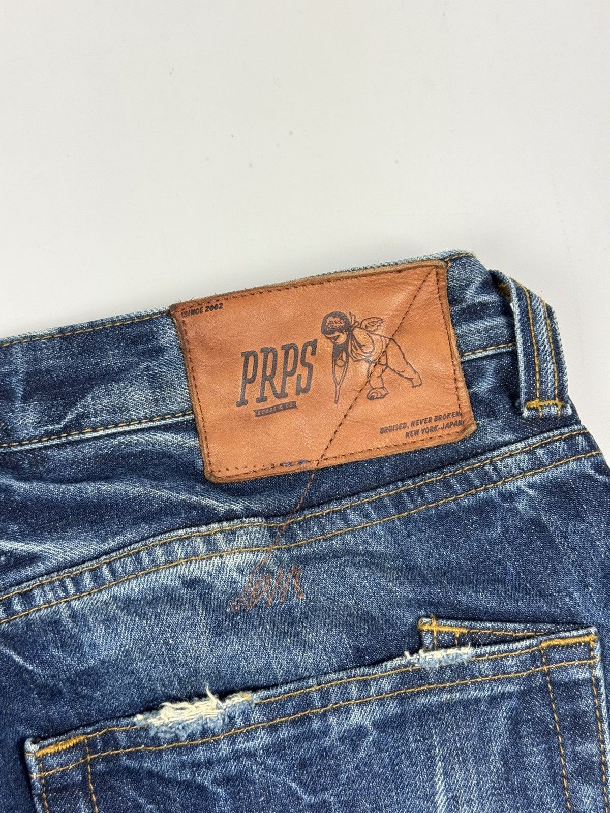 Prps PRPS Washed Selvage Denim Jeans Size US 34 / EU 50 - 19 Thumbnail