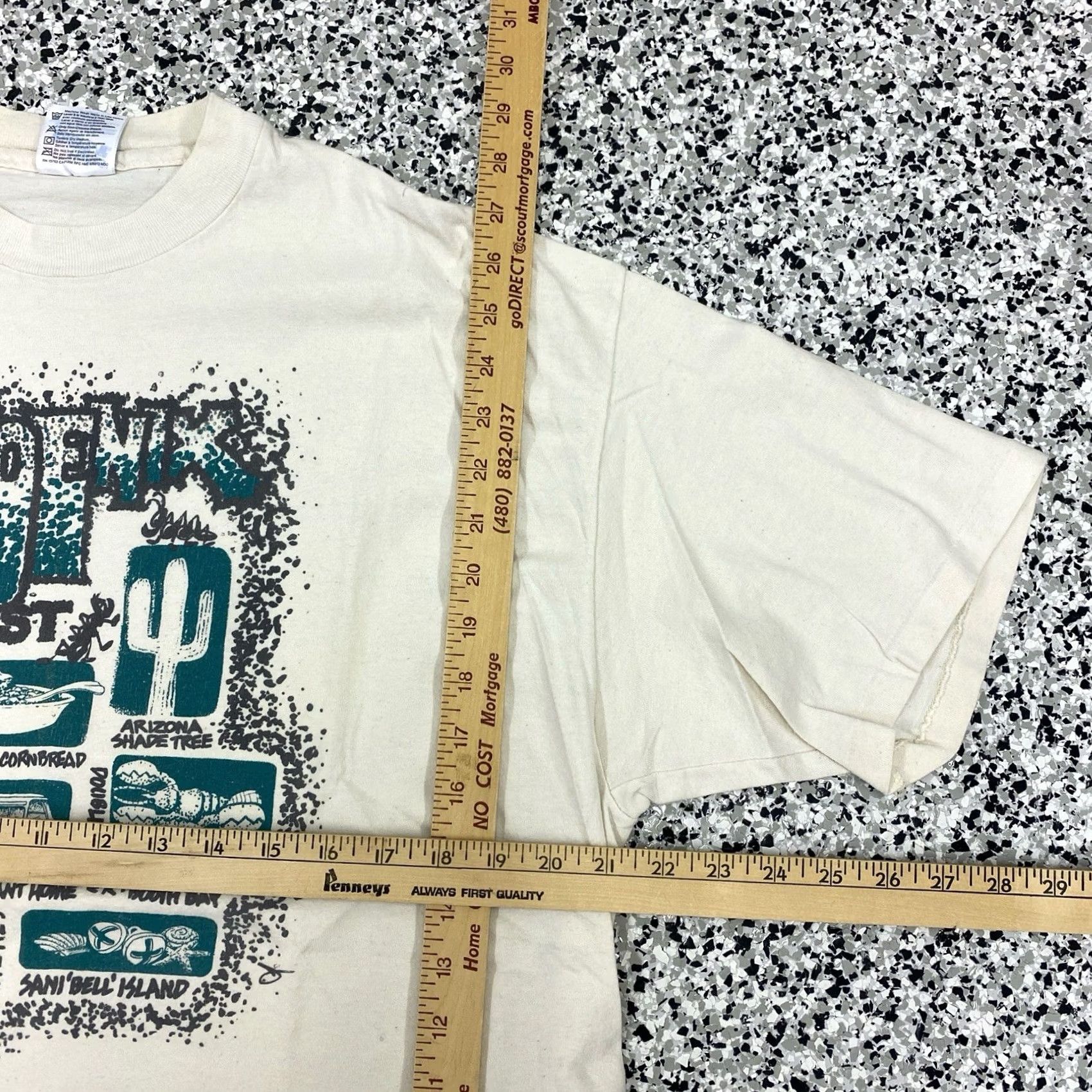 Hanes VINTAGE Arizona Shirt Adult XL Wild West 90s Arizona or Bust Hanes Shirt Mens 90s Size US XL / EU 56 / 4 - 2 Thumbnail