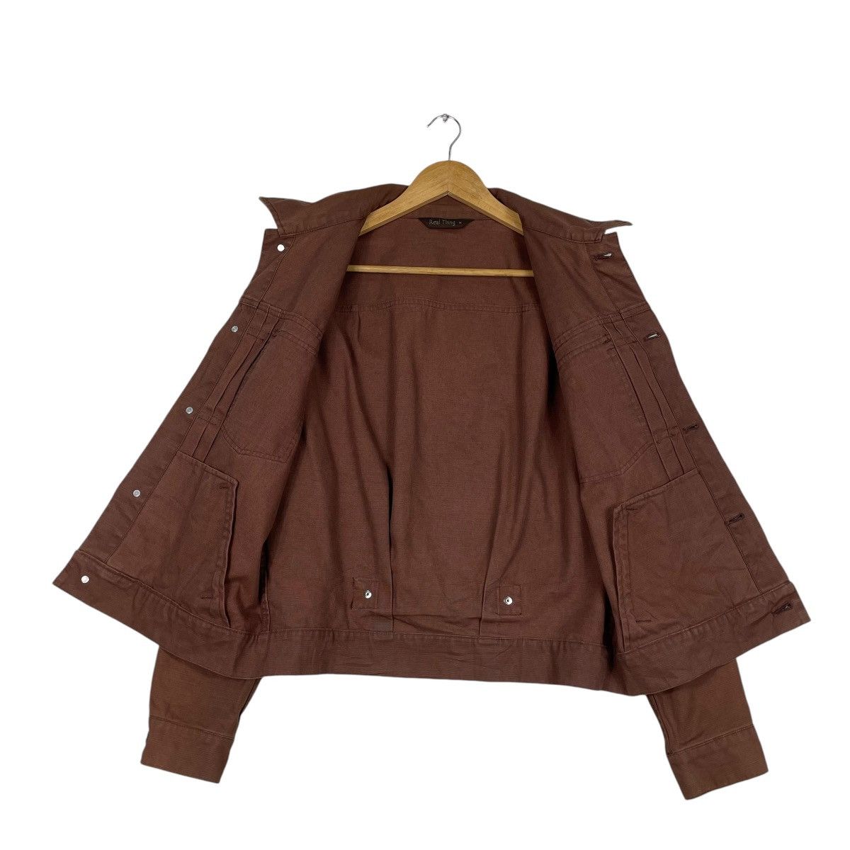 20471120 × Hysteric Glamour × Japanese Brand 💥REAL THING TRUCKER RICH BROWN JACKET Size US M / EU 48-50 / 2 - 11 Thumbnail