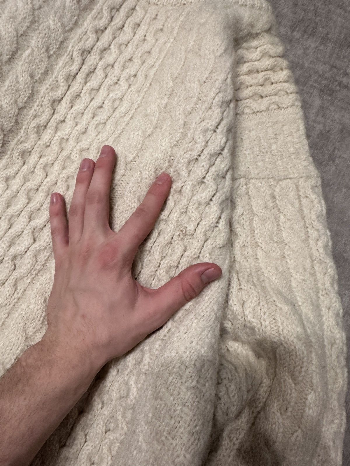 Handmade × Vintage Vintage Heavy Handloomed Irish Fisherman Knit Sweater Size US M / EU 48-50 / 2 - 5 Thumbnail