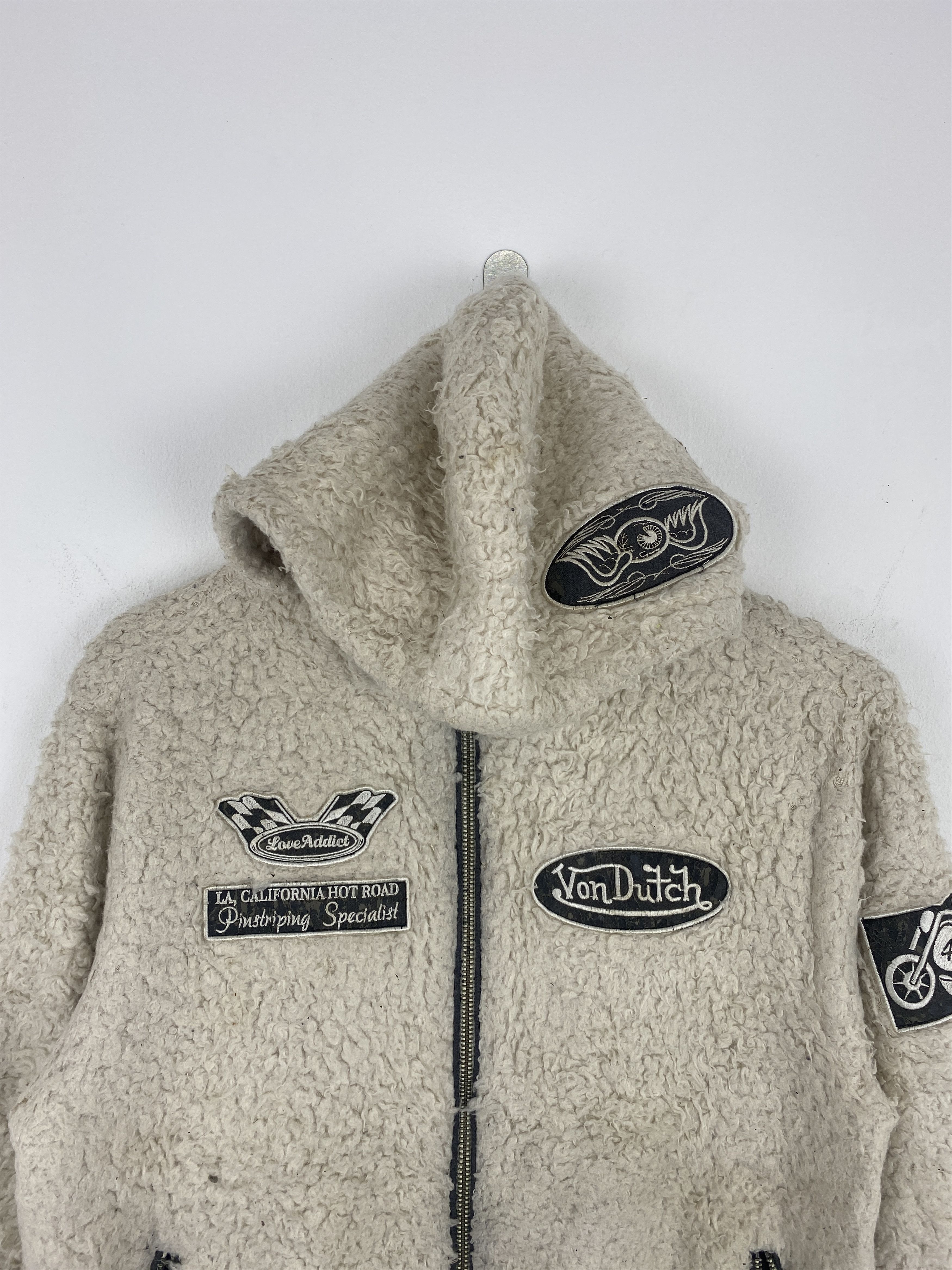 Vintage × Von Dutch Vintage Von Dutch Motorcycle Fleece Jacket J1971 Size US M / EU 48-50 / 2 - 2 Thumbnail