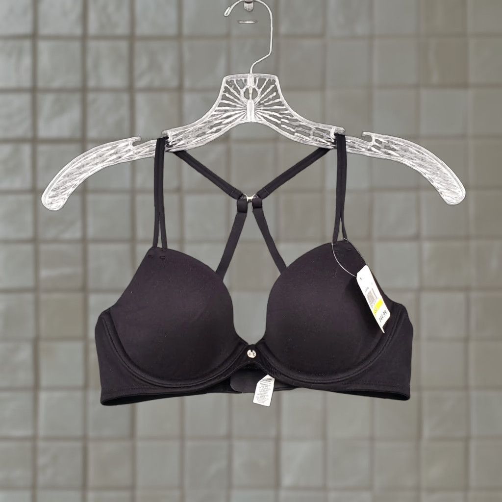 Under Armour Bra Women 34B Black Fitted Underwired Crossback Sports Push Up