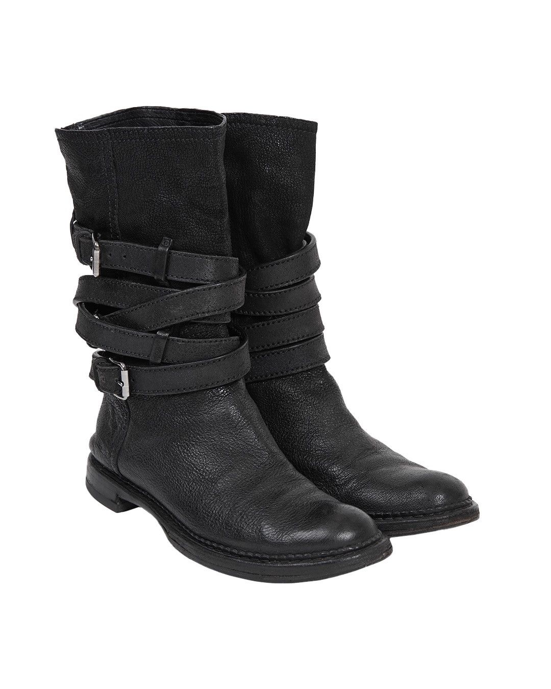 Miu Miu Miu Miu Black Buckle Boots Size US 9 / IT 39 - 2 Thumbnail