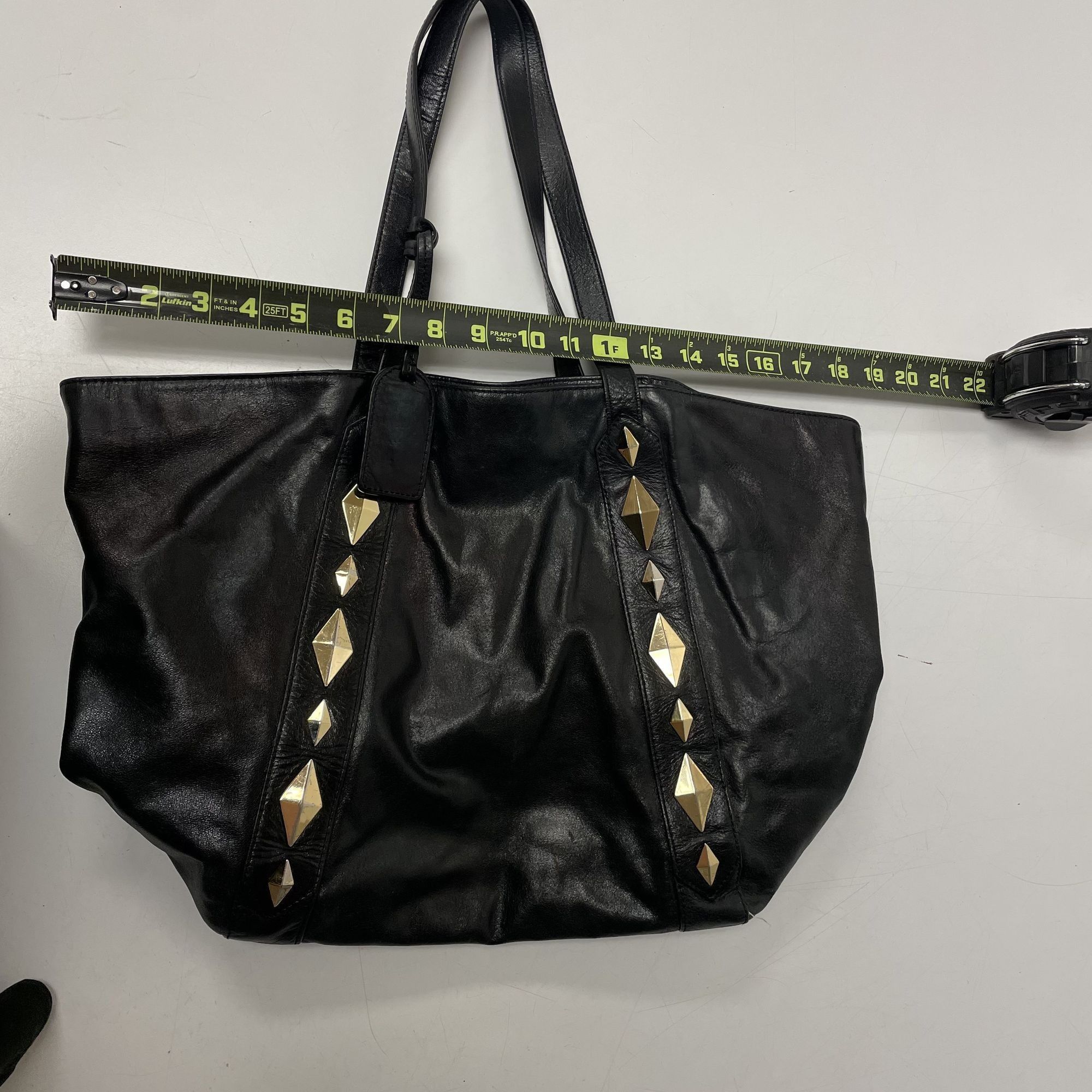 Badgley Mischka Badgley Mischka Leather CHIC SHOPPER Gold Studded Purse Size ONE SIZE - 13 Thumbnail