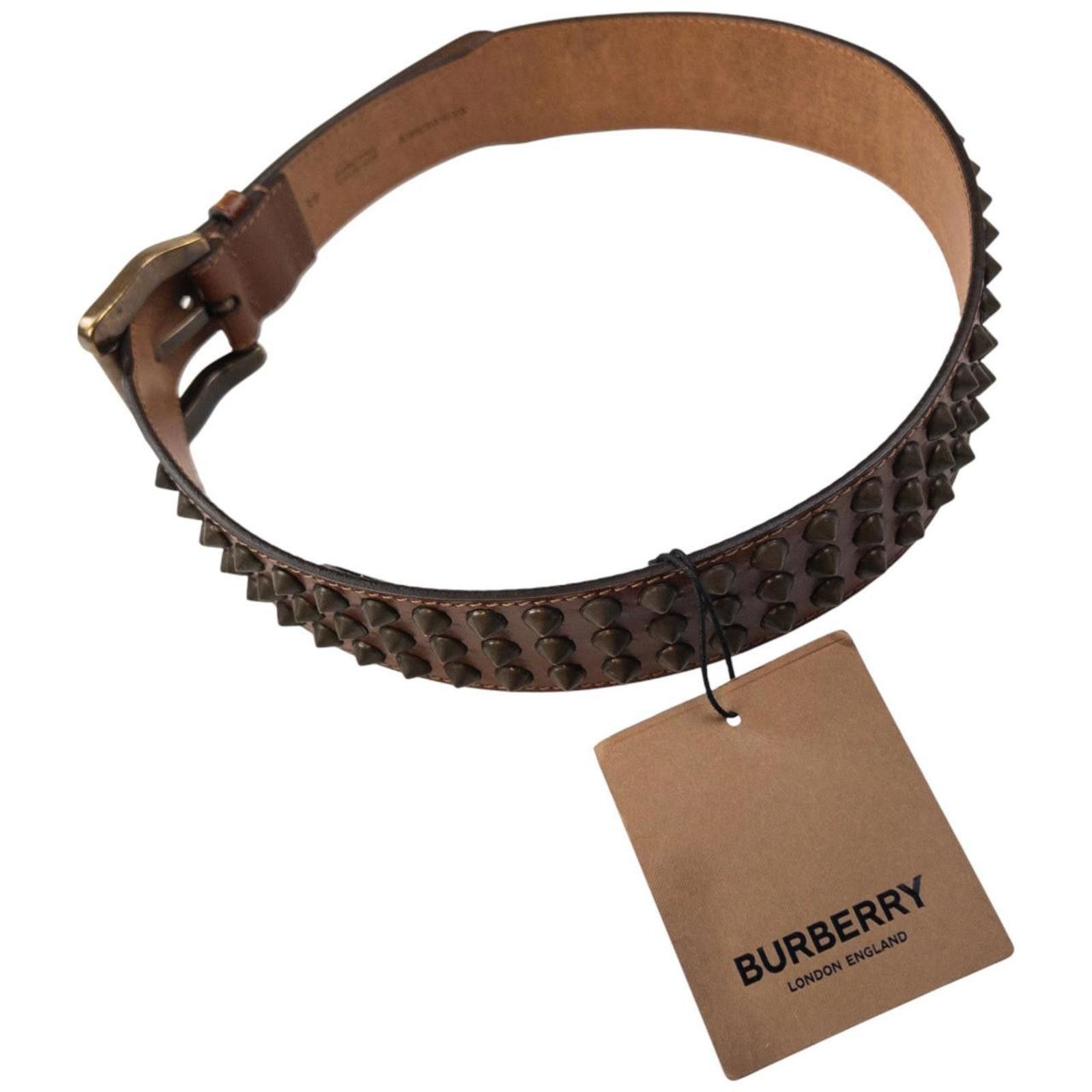 Burberry Vintage Burberry Studded Leather Belt Size W30 Size ONE SIZE - 5 Thumbnail