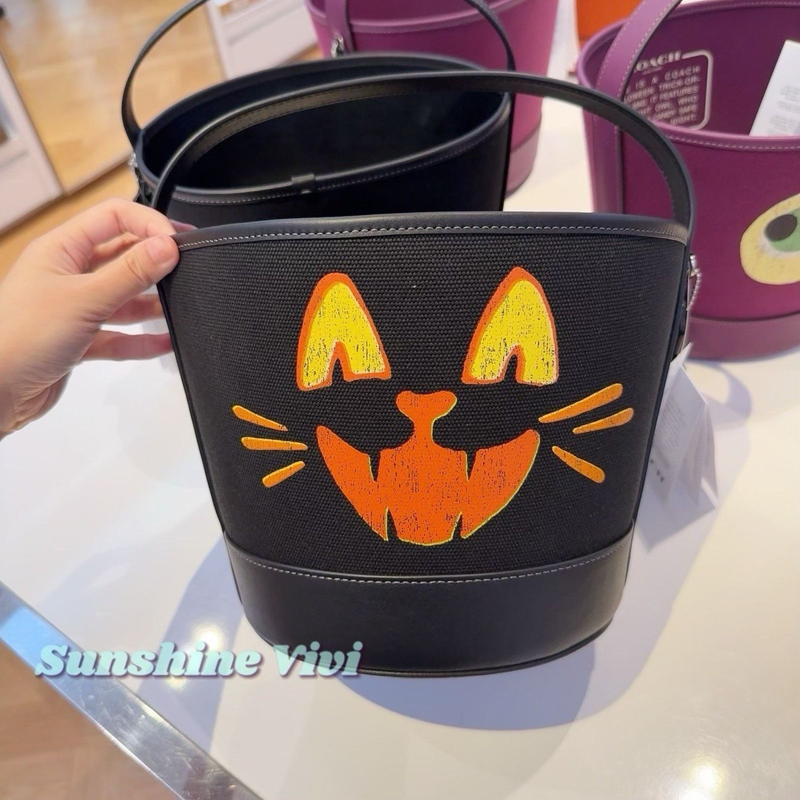 Coach NWT Coach CCE04 Trick Or Treat Bucket Halloween Cat 2025 Size ONE SIZE - 1 Thumbnail
