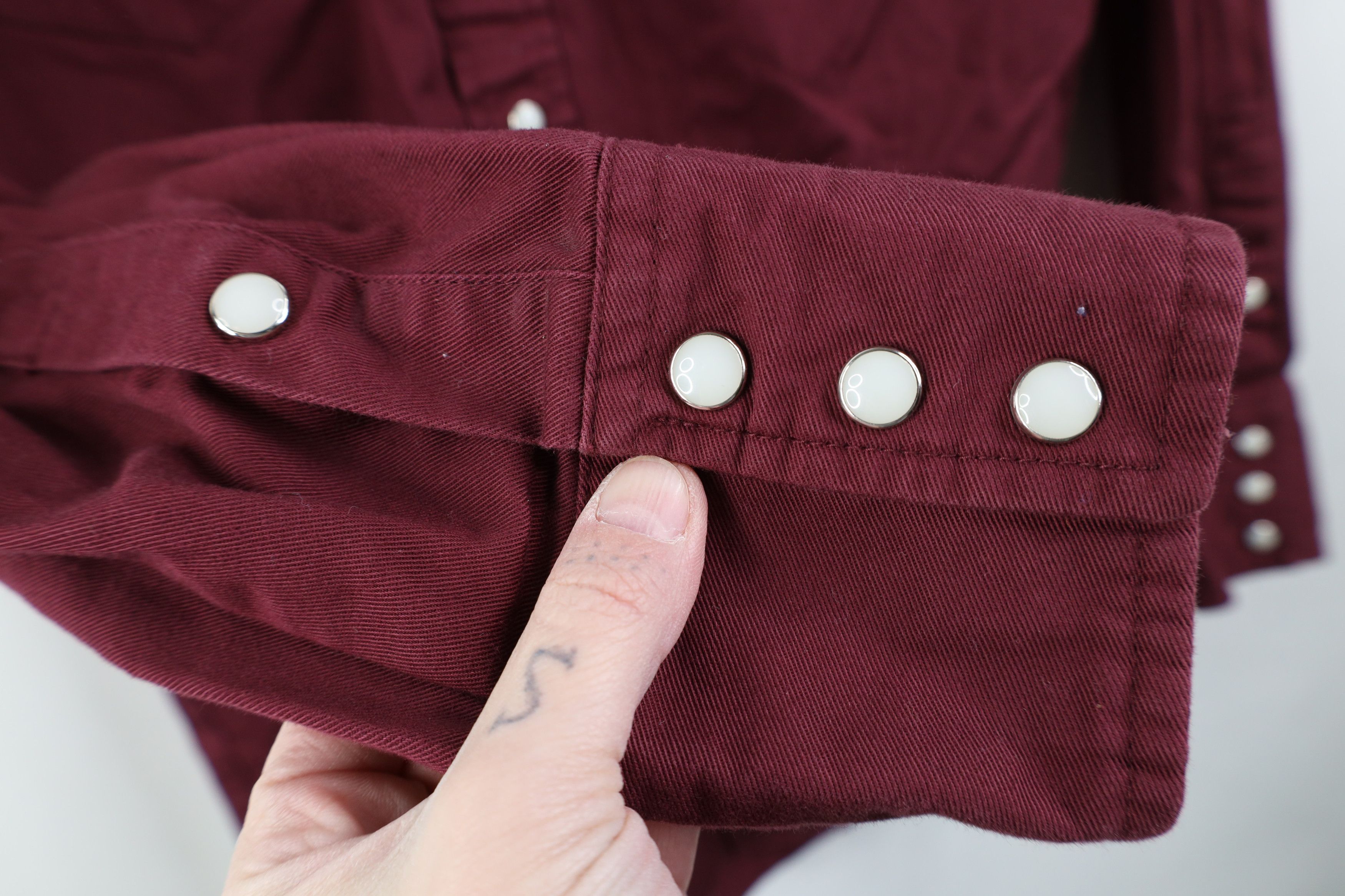Wrangler Vintage 90s Wrangler Heavy Western Cowboy Button Shirt Red Size US M / EU 48-50 / 2 - 8 Thumbnail