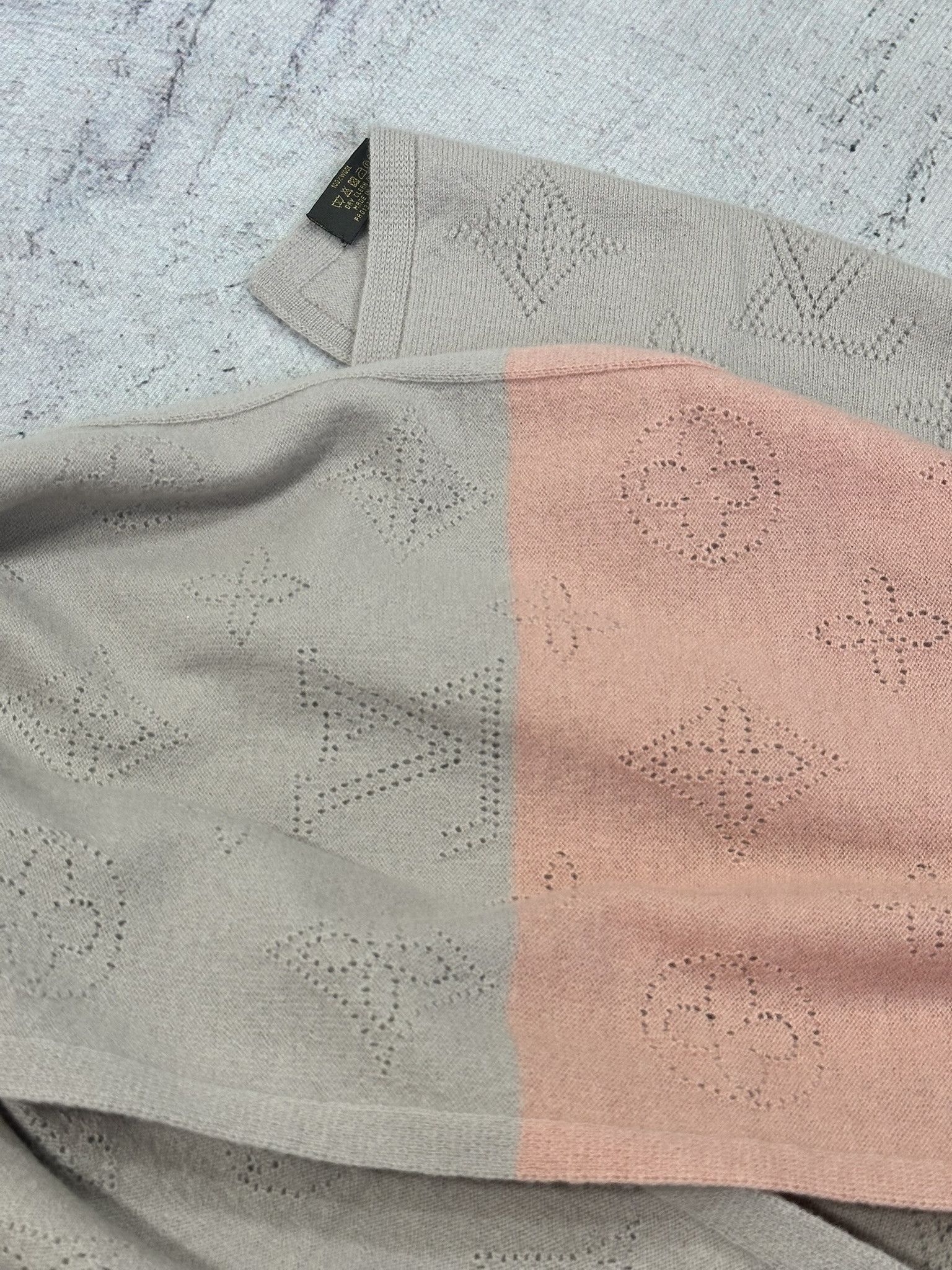 Louis Vuitton Long Scarf LV Logomania Monogram Wool