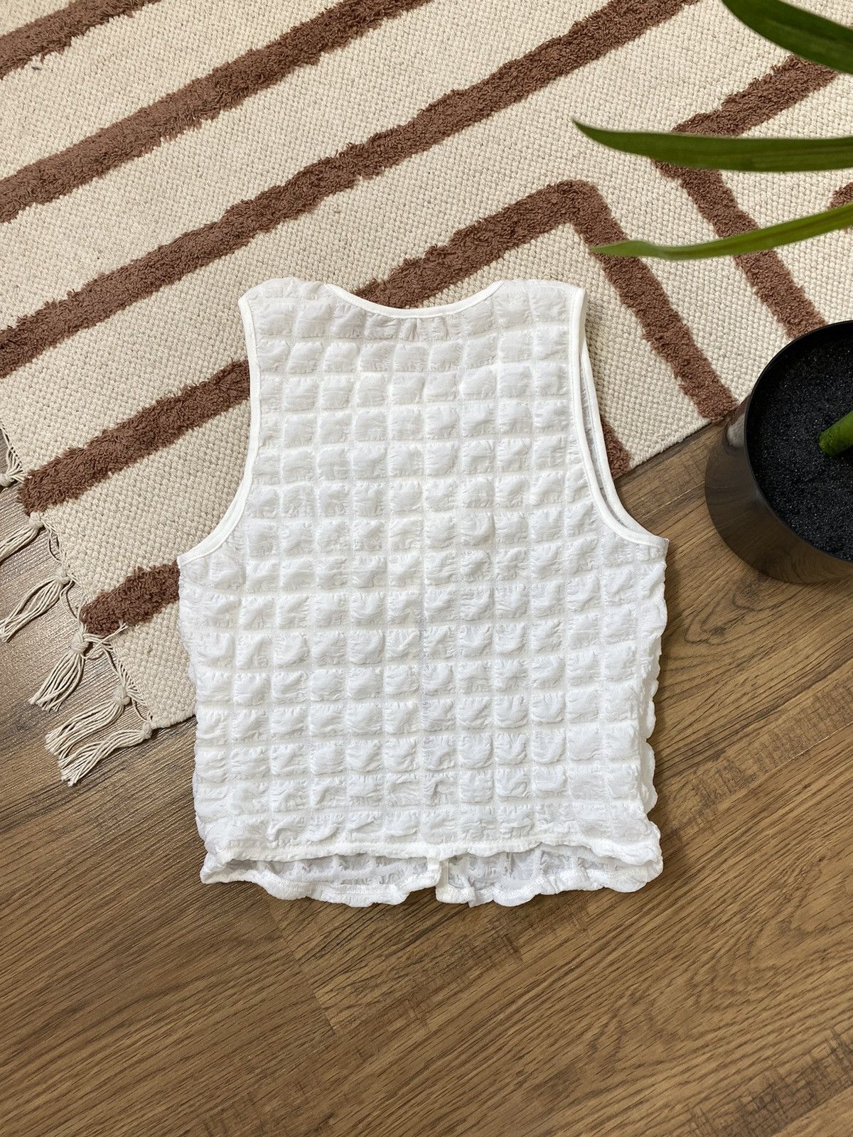 Vintage SHIBORI SPIDER QUILTED POPCORN DOUBLET STYLE TANK TOP Size XS / US 0-2 / IT 36-38 - 5 Thumbnail