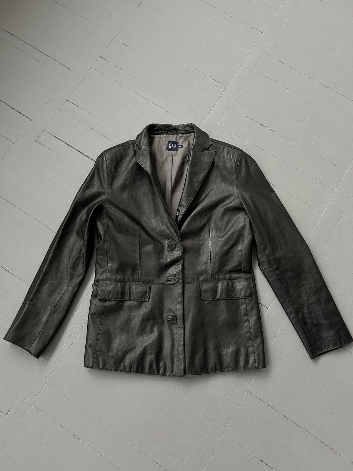 Gap Gap vintage leather blazer jacket Size M / US 6-8 / IT 42-44 - 1 Thumbnail