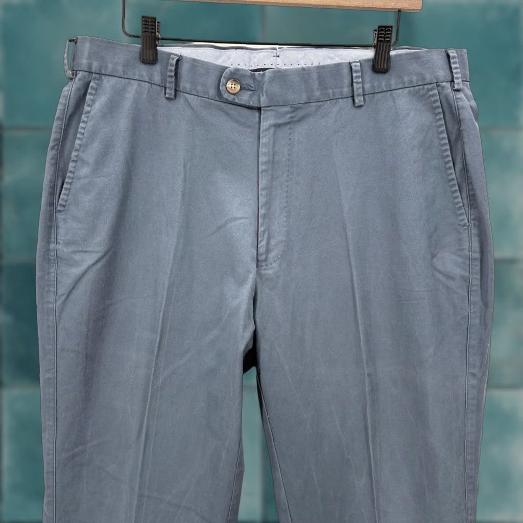 Peter Millar Peter Millar Pants Mens 36x32 Blue Flat Front Chino Slim Straight Leg Preppy Size US 36 / EU 52 - 1 Thumbnail