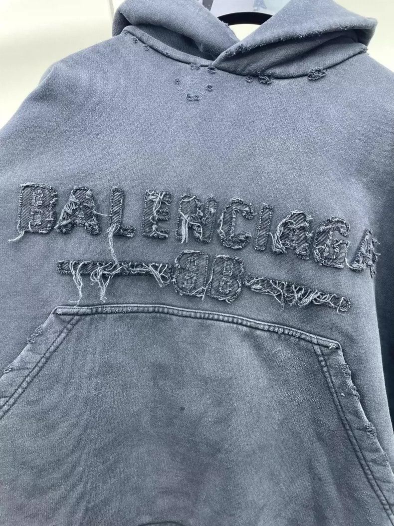 Balenciaga Balenciaga Ink Black Hooded Sweatshirt Size US S / EU 44-46 / 1 - 3 Thumbnail