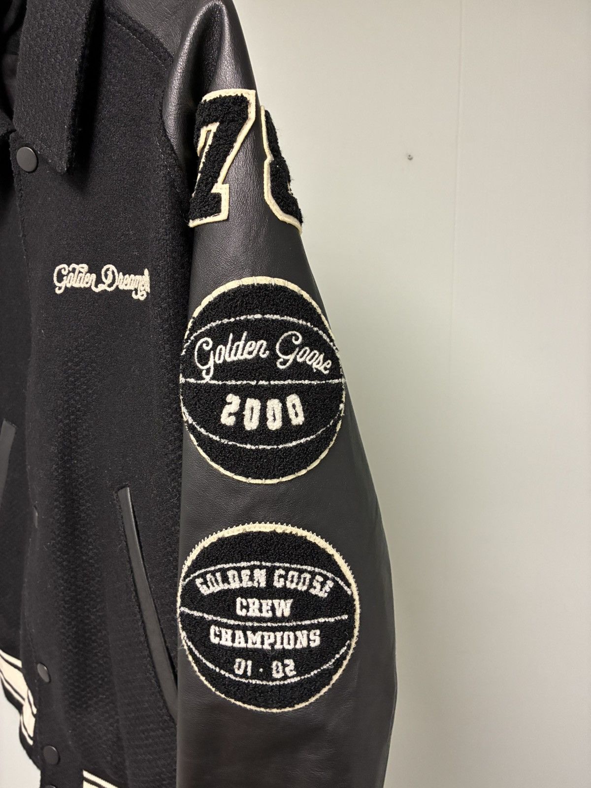 Golden Goose Wool Bomber with patch leather sleeves EU 48 USA 38 Size US M / EU 48-50 / 2 - 11 Thumbnail