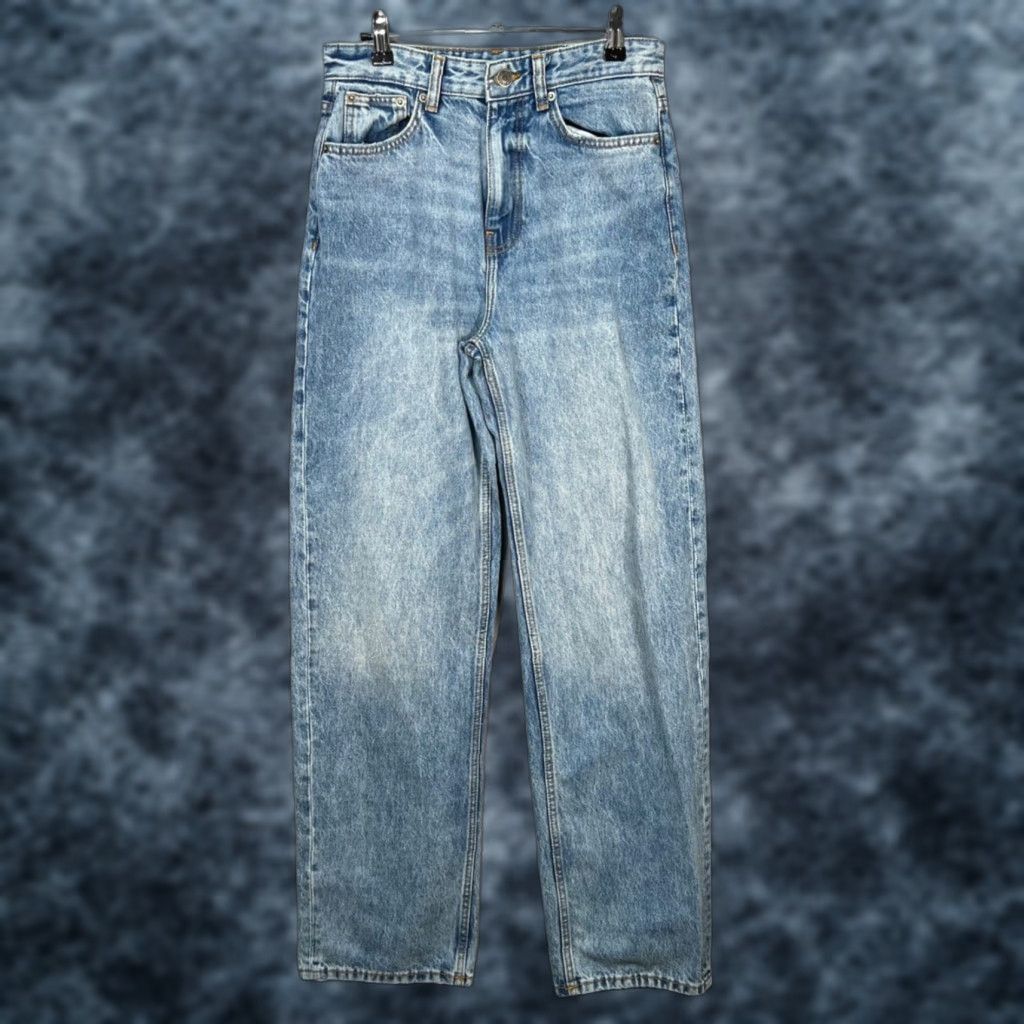 Zara Zara Jeans Womens Size 4 High-Waisted Light Wash Straight-Leg Denim Pants Size 27" / US 4 / IT 40 - 1 Thumbnail