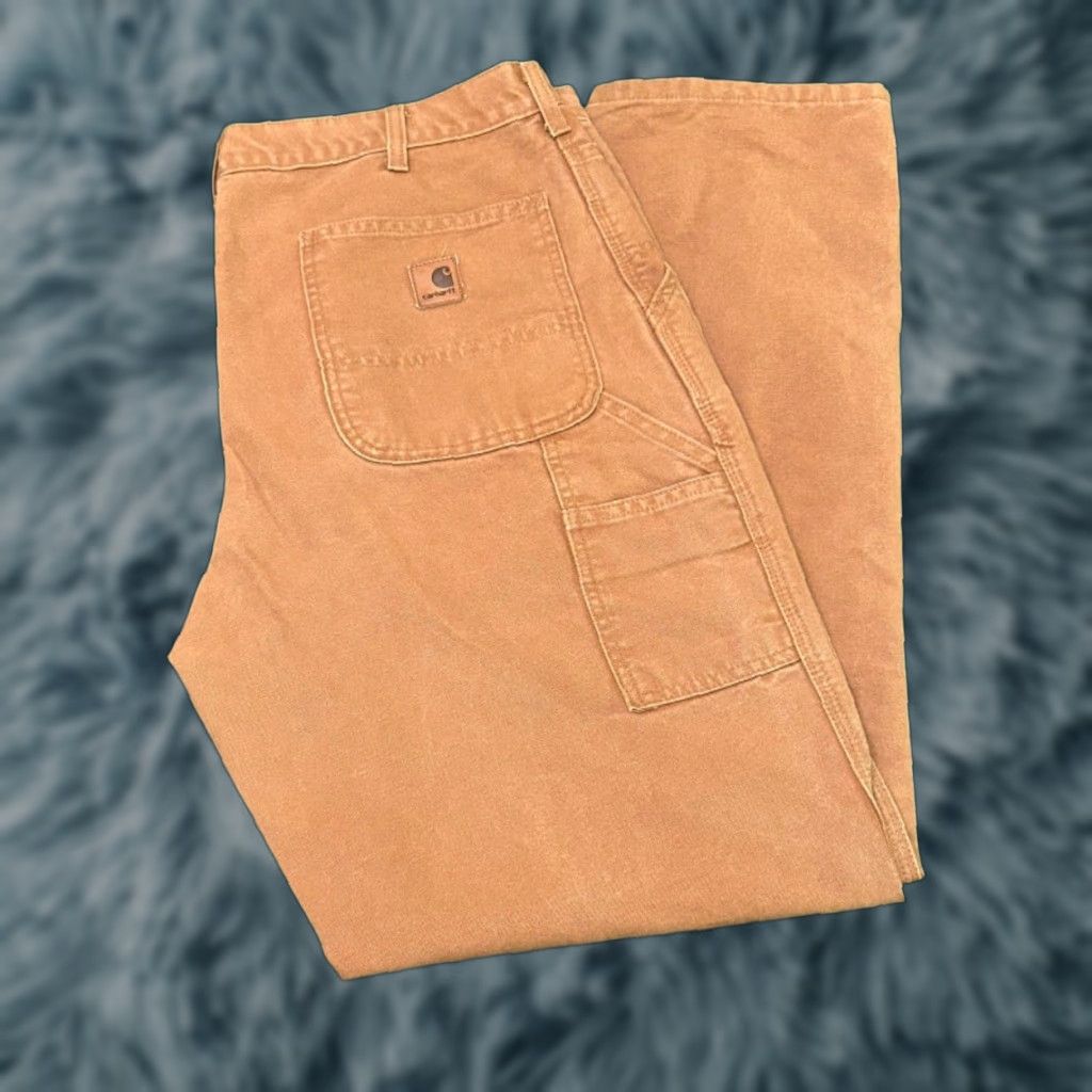 Carhartt VINTAGE Carhartt Workwear Pants Carpenter Dungaree Fit Mens 36 Tan Brown 36x32 90s Workwear Womens? Size US 36 / EU 52 - 1 Thumbnail