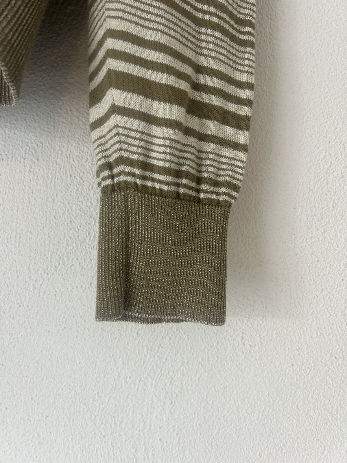 Maison Margiela Reconstructed Asymmetric Striped V-Neck Sweater Size US M / EU 48-50 / 2 - 4 Thumbnail