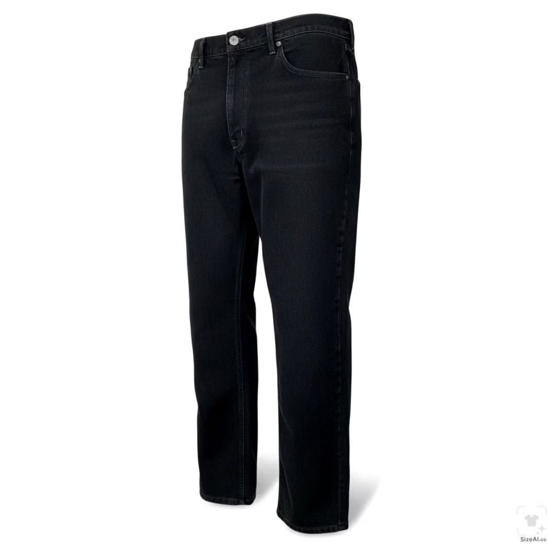 Levi's Levi's 505 Jeans Mens 42x32 Black Rinse Straight Regular Fit Denim Zip Fly Men's Jeans Black Rinse 42 W42 L32 Leather Patch Logo Five-Pocket Pocket Size US 42 / EU 58 - 2 Thumbnail