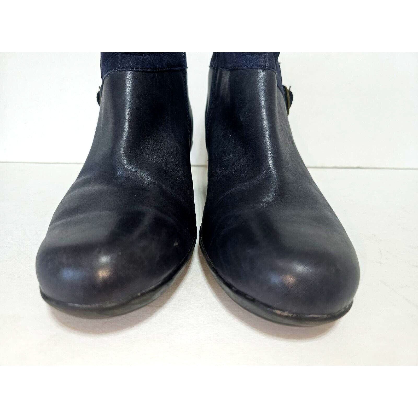 Clarks Clarks Boots Womens 9W Navy Blue Ankle Booties Block Heel Size US 9 / IT 39 - 3 Thumbnail