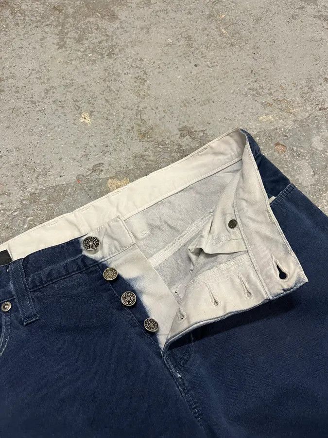 Gucci 2000s Gucci Navy & White Avant-Garde Slim Pants Size US 30 / EU 46 - 11 Thumbnail