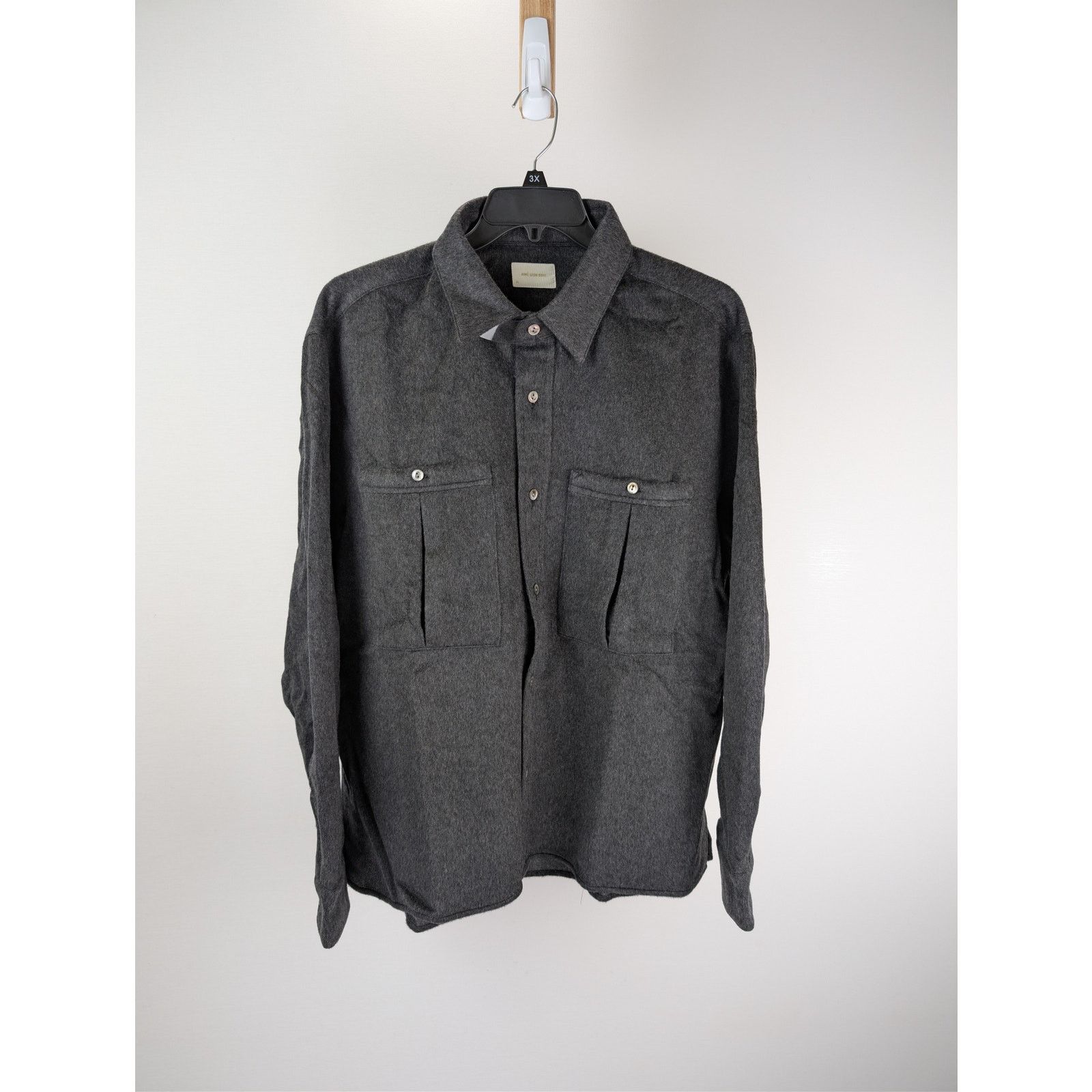 Aime Leon Dore o1rshd1 Cashmere Field Shirt in Graphite Size US XL / EU 56 / 4 - 2 Thumbnail
