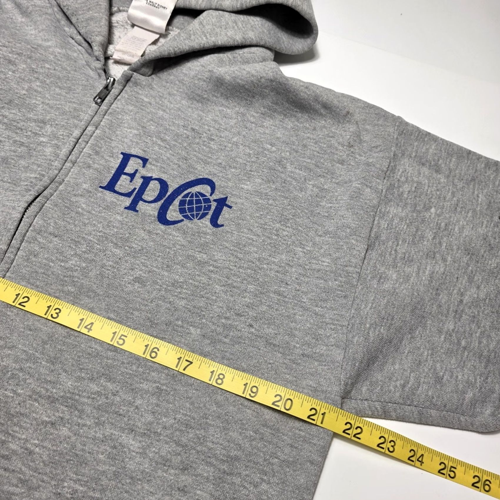 Disney VINTAGE Disney Epcot Mickey Mouse Full Zip Hoodie Men L USA Distressed 90s Hoodie Mens Large Gray Pockets 90s Retro Canvas Cotton Baggy Crew Neck Size US L / EU 52-54 / 3 - 5 Thumbnail