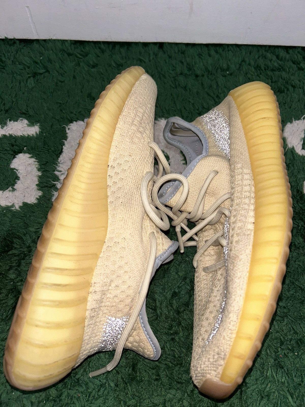 Adidas Yeezy 350 linen preowned with box no insoles Size US 9.5 / EU 42-43 - 3 Thumbnail