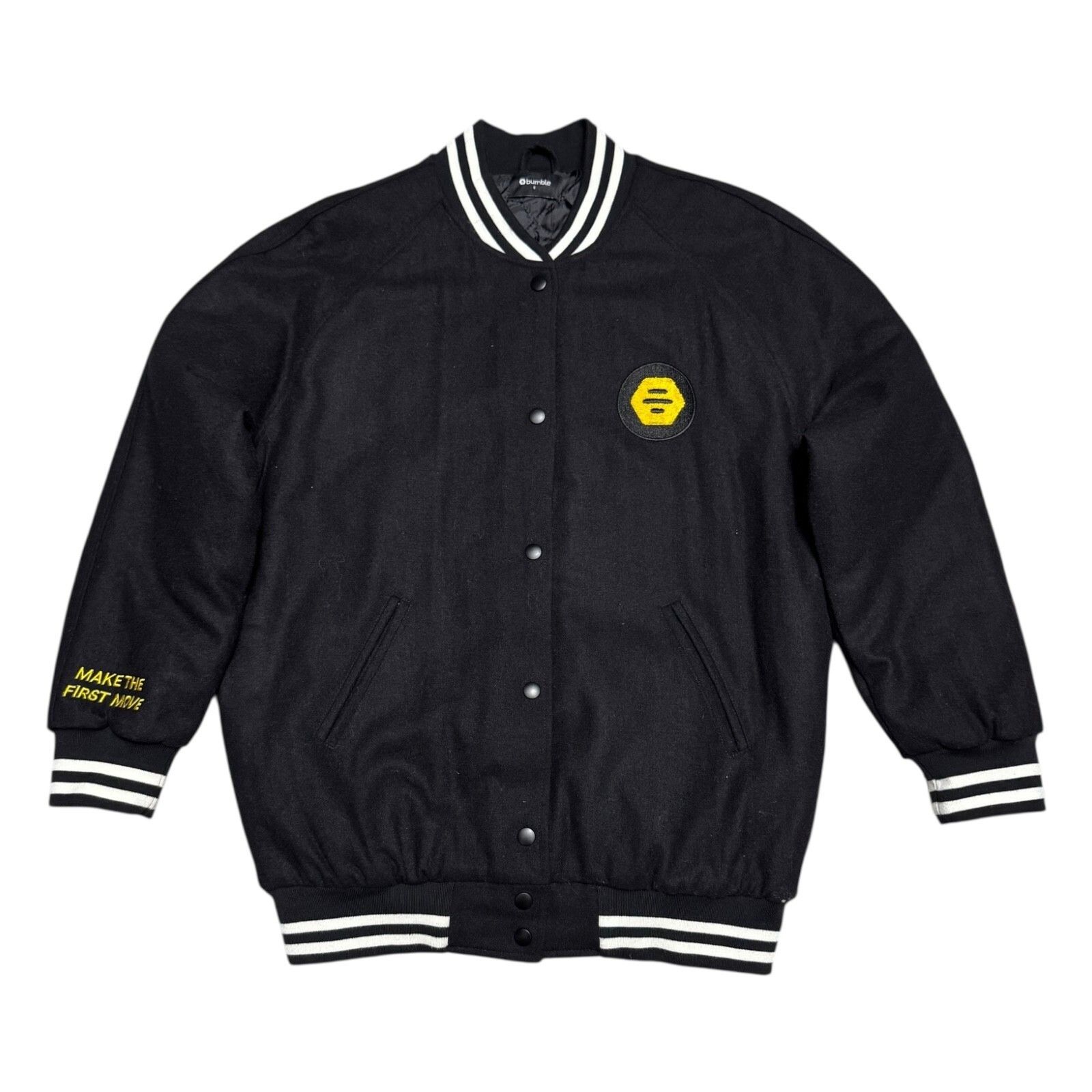 Other BUMBLE Social Dating LETTERMAN Bomber Varsity Jacket Small Size US S / EU 44-46 / 1 - 2 Thumbnail