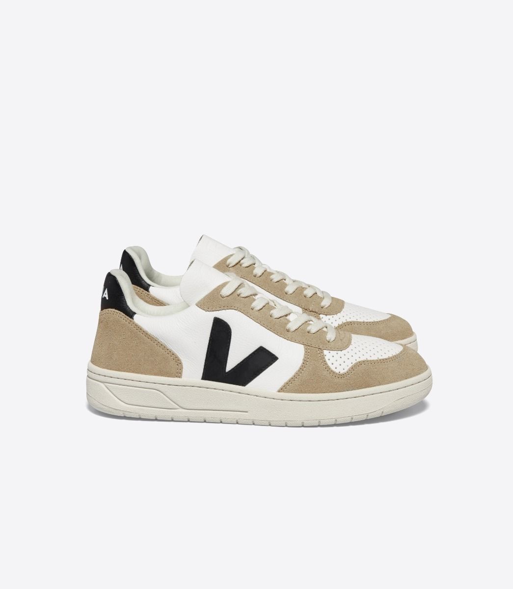 image of Veja V-10 Extra White Black Sahara Vx0503138B Us 11 Eu 44 Shoes, Men's