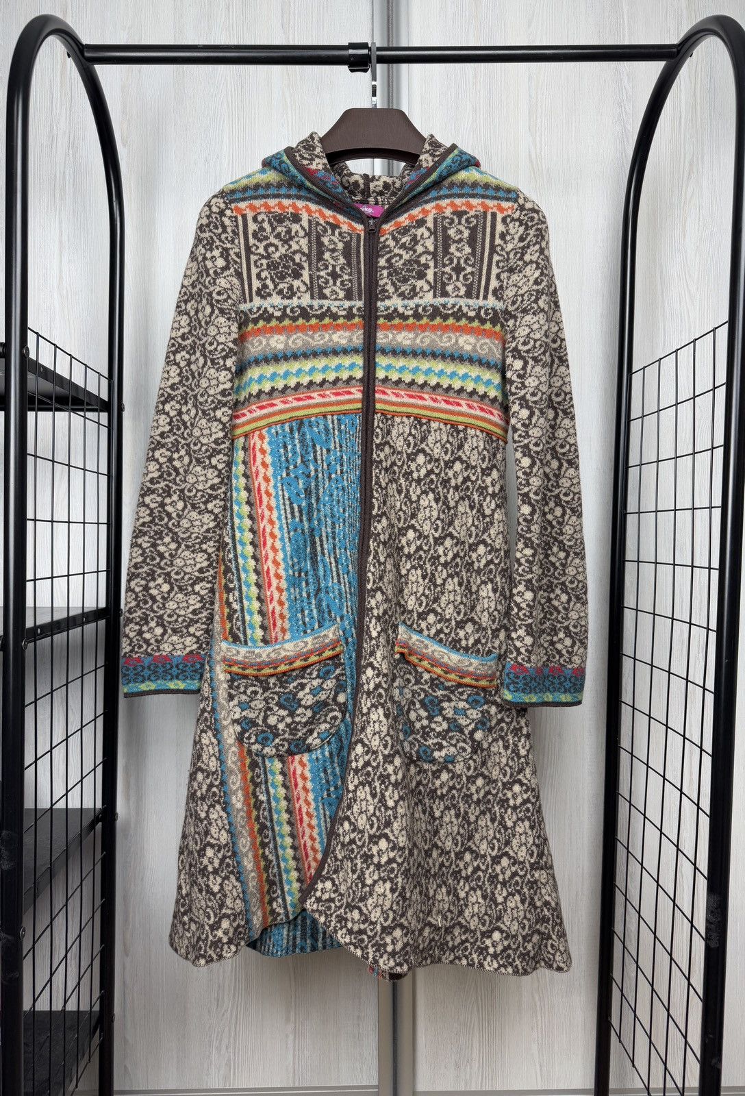 Other IVKO Multicolor Wool Floral Print Full Zip Jacket Coatigan Size M / US 6-8 / IT 42-44 - 1 Thumbnail