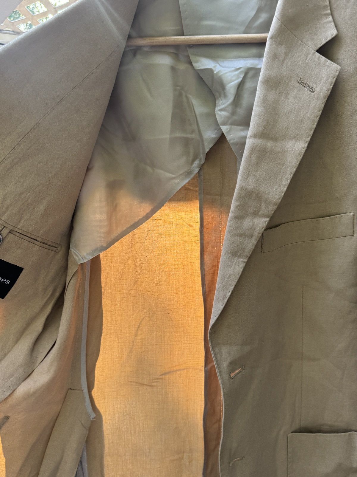 Bullock & Jones Bullock & Jones Silk–Linen Sport Coat / Blazer – Tan – 42R Size 42R - 3 Thumbnail