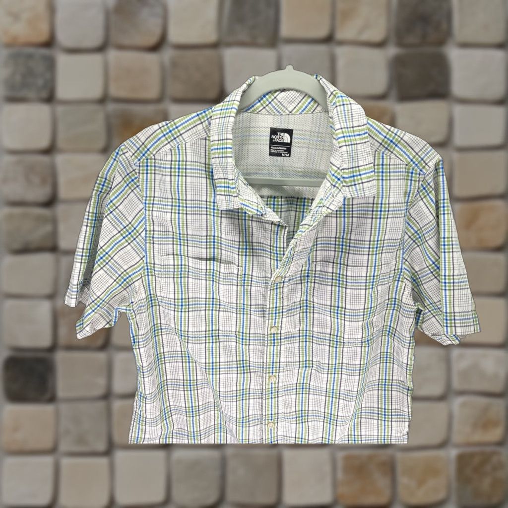 The North Face The North Face Camp Shirt Men M Green Check Button Short Sleeve Casual Regular Slim Fit Size US M / EU 48-50 / 2 - 1 Thumbnail