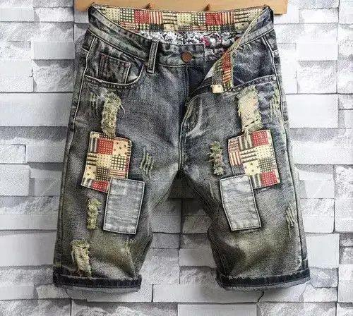 Other Men's Retro Style Ripped Denim Shorts Size US 30 / EU 46 - 1 Thumbnail