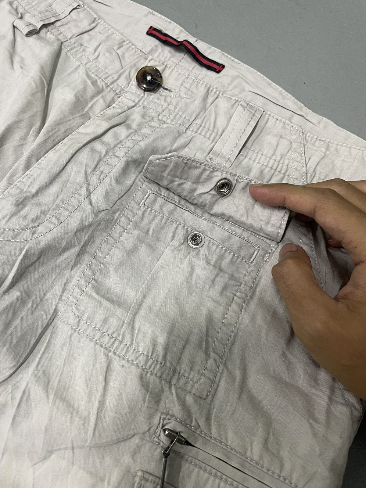 Japanese Brand Jun Red Cargo Multipocket Size US 32 / EU 48 - 3 Thumbnail