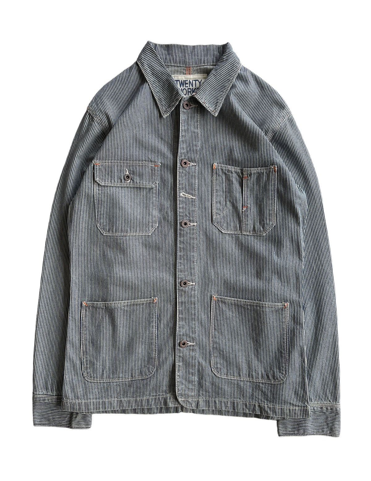 Japanese Brand Vintage Twenty Works Hickory Denim Jacket Size US M / EU 48-50 / 2 - 1 Thumbnail