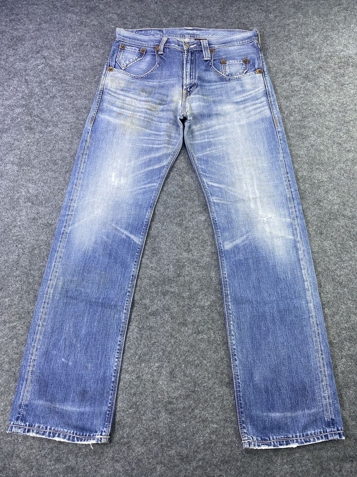 Jean × Levi's × Vintage Vintage Levis 502 Distresses Blue Wash Jeans - J882 Size US 32 / EU 48 - 2 Thumbnail