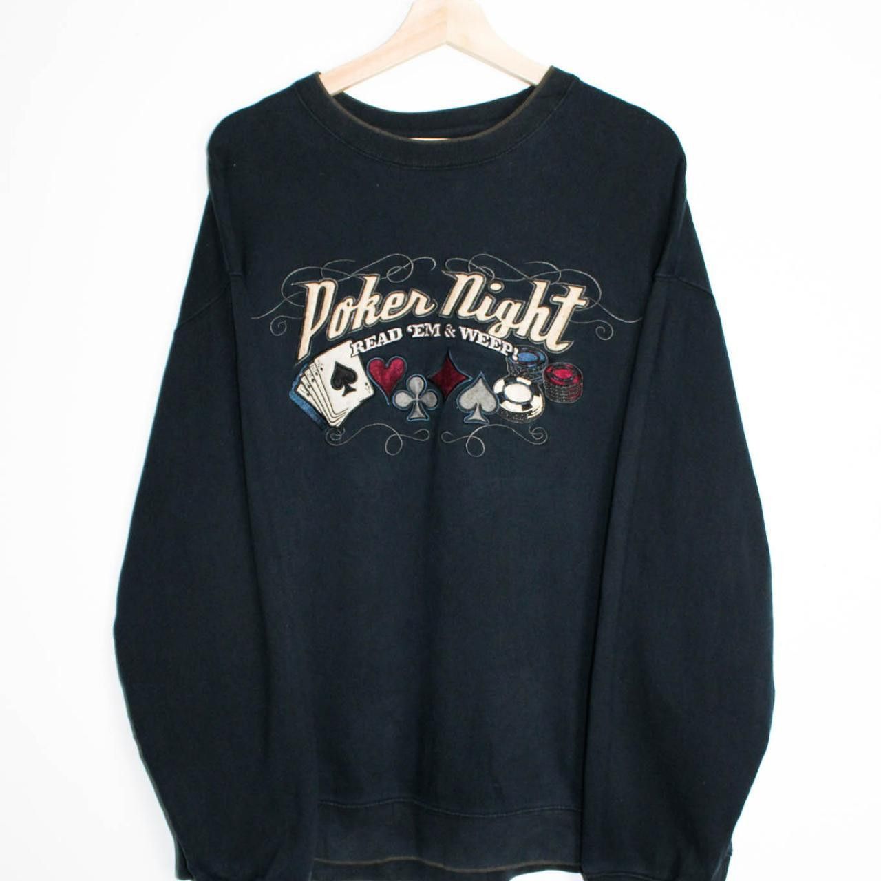 Vintage Vintage Poker Night sweatshirt size: XL Size US XL / EU 56 / 4 - 1 Thumbnail
