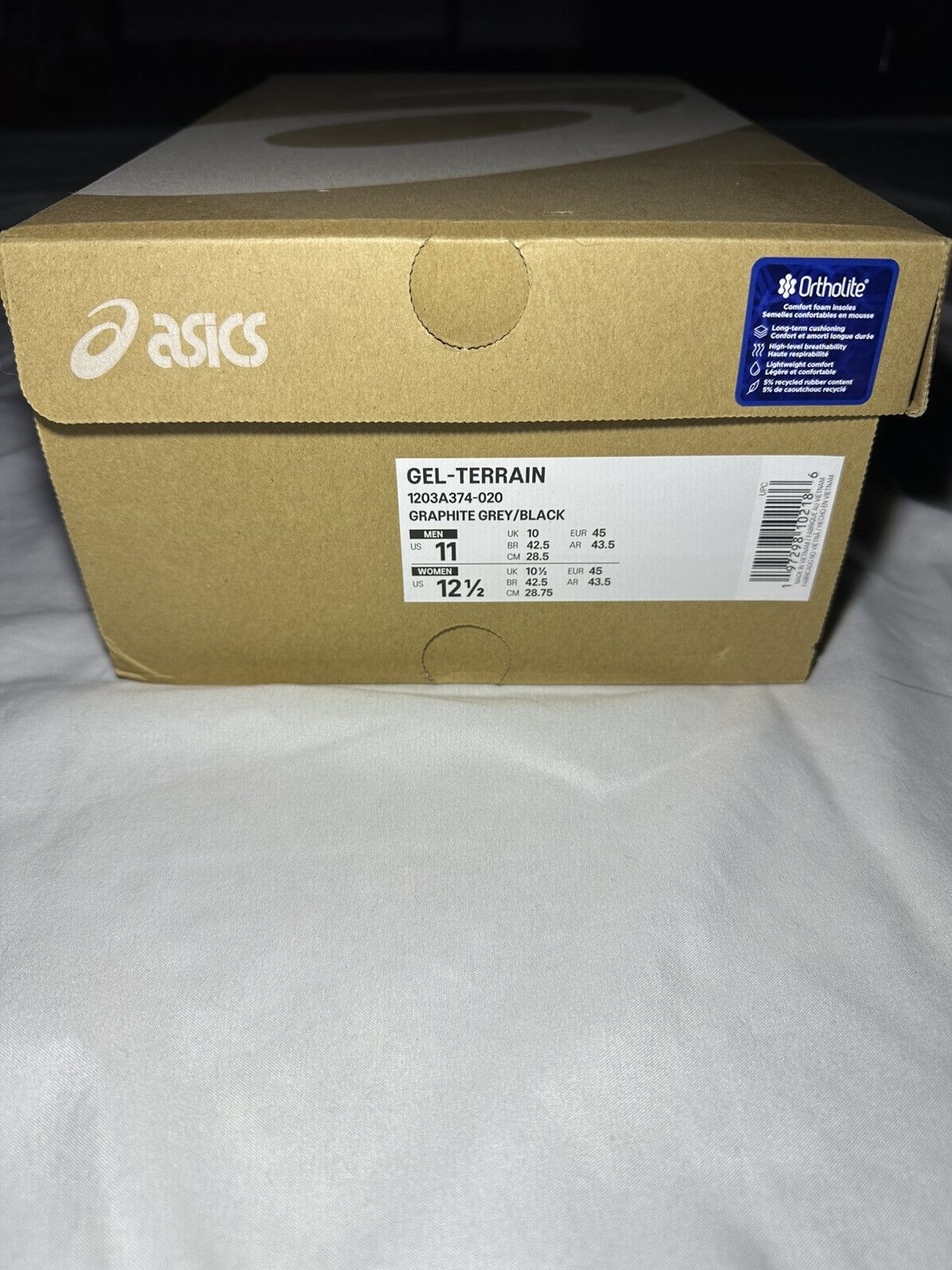 Asics Gel-Terrain Graphite Black Trail Shoes Size US 11 / EU 44 - 3 Thumbnail