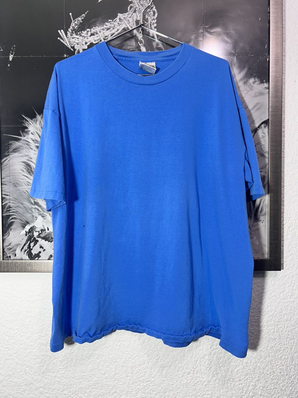 Vintage VINTAGE BLANK BABY BLUE SHIRT 1990’s Size US XL / EU 56 / 4 - 2 Thumbnail
