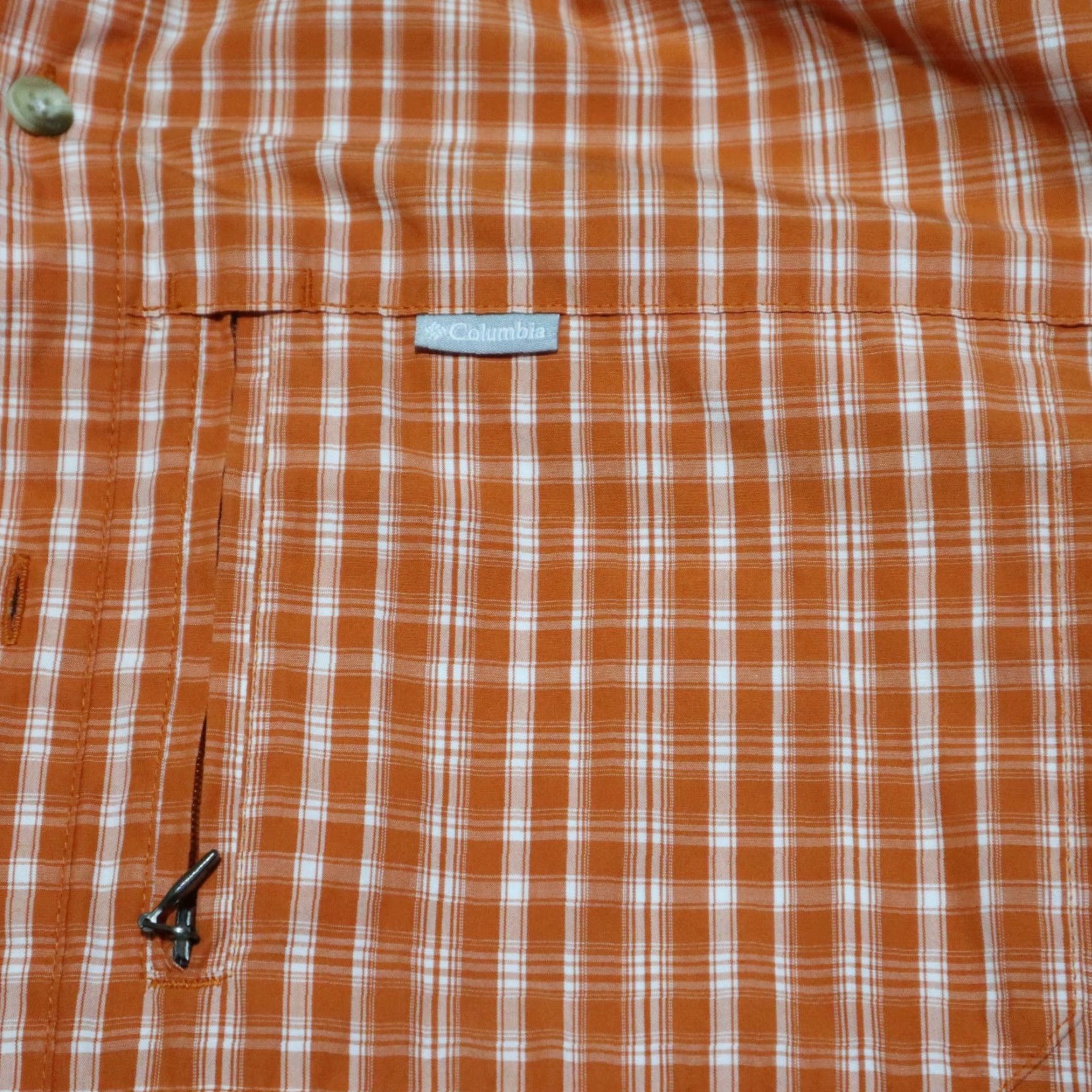 Vintage Columbia Shirt Men Large Orange Plaid Nylon Vented Omi Shade Zip Pocket Button Front 90s Casual Mens Size US L / EU 52-54 / 3 - 2 Thumbnail