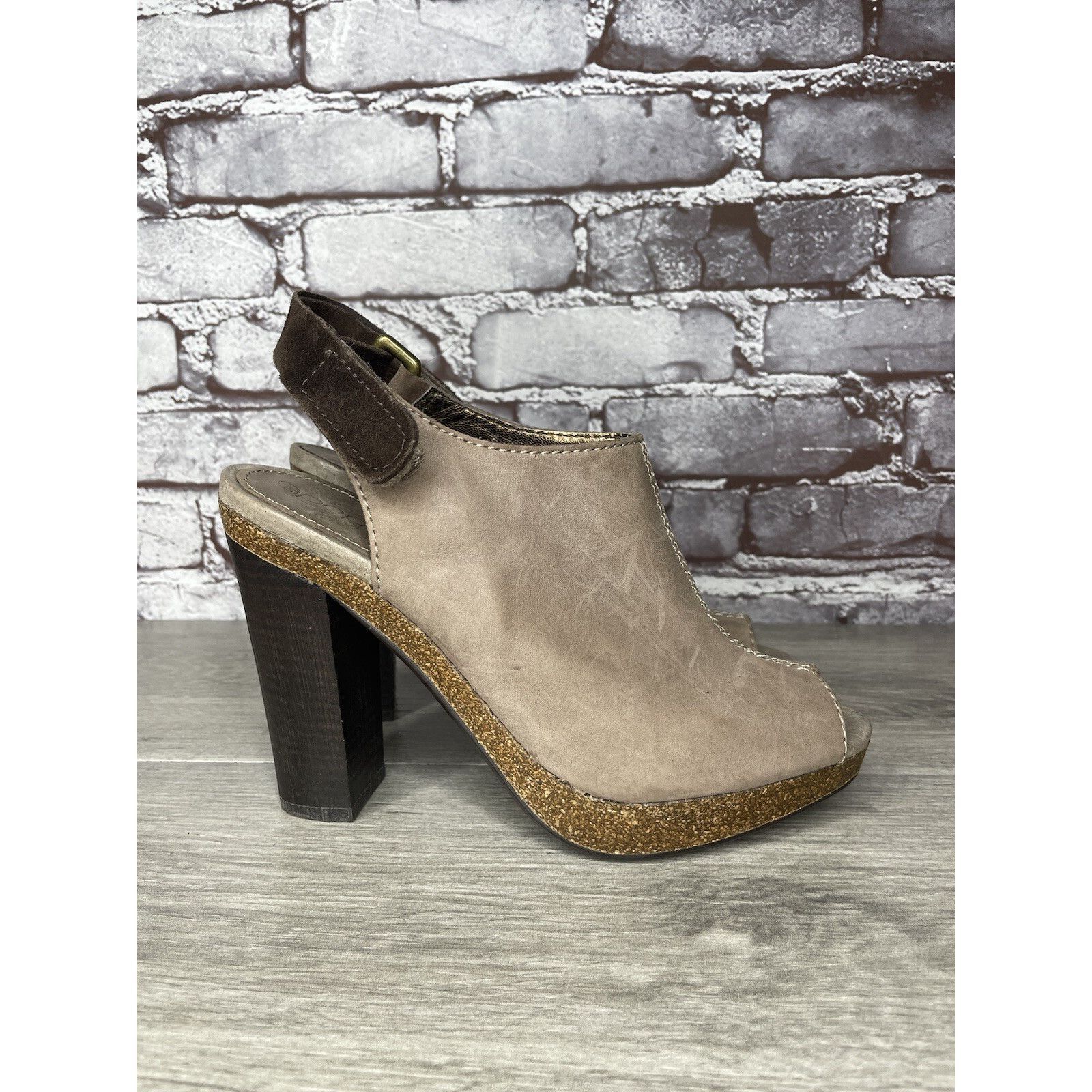 Other Apepazza Parma Brown Taupe Leather Peep Toe Heeed Booties Wo Size US 7.5 / IT 37.5 - 19 Thumbnail