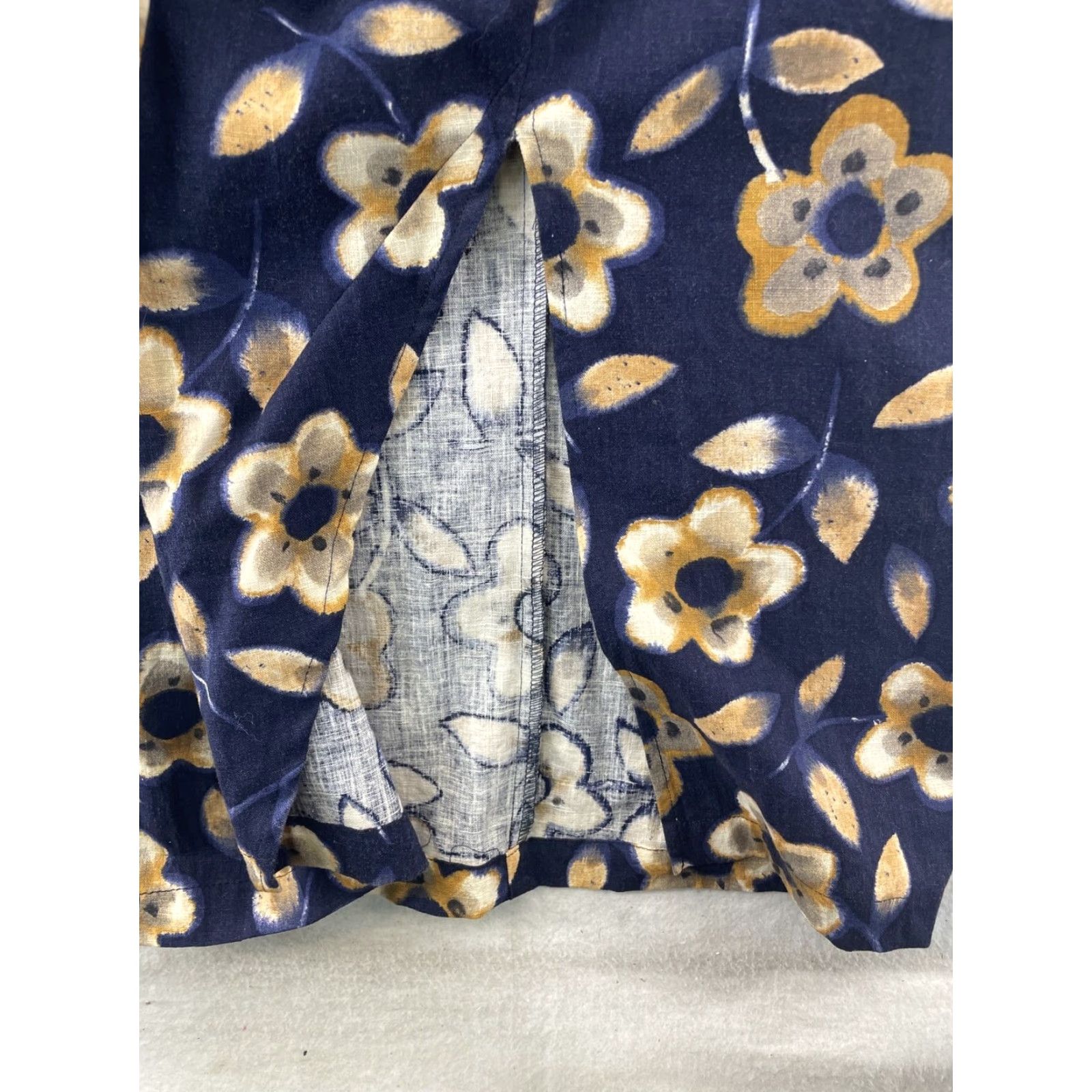 Vintage VINTAGE Karen Alexander Dress Women's 4 Navy Floral 1980s Cotton Casual Sleeveless BoHo Size S / US 4 / IT 40 - 7 Thumbnail