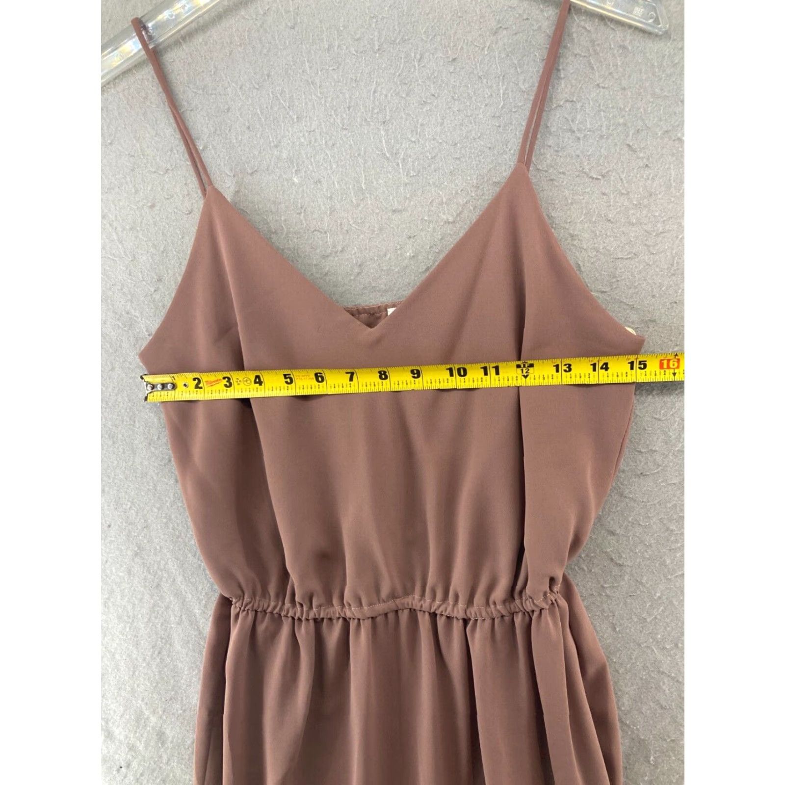 Vintage VINTAGE Norman Berg Tea Dress Womens Size 14 Beige Knee Length 80s Art Deco Size XL / US 12-14 / IT 48-50 - 3 Thumbnail