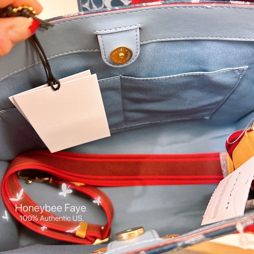 Coach Smith Tote Bag In Signature Denim CY698 Size ONE SIZE - 8 Thumbnail